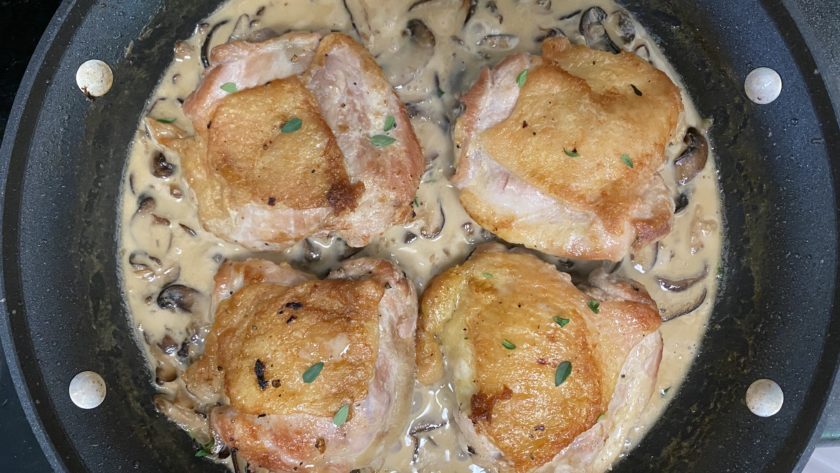 mushroom-chicken-skillet-in-cream-sauce